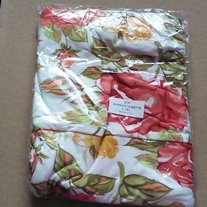 White floral leggings L/XL